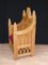 English Henry II Medieval Trone Chair in Oak, Image 5