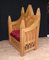 English Henry II Medieval Trone Chair in Oak, Image 6