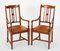 Antique Sheraton Revival Armchairs in Mahogany, Set of 2 3