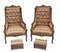 Victorian Club Chairs with Stools, Set of 2, Image 3