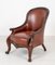 Victorian Armchair in Leather with Cabriole Leg, 1860, Image 1