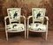 Regency Painted Armchairs, Set of 2 1