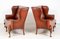 Queen Anne Settee Sofas in Leather, Set of 2, Image 3