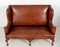 Queen Anne Settee Sofas in Leather, Set of 2 7