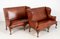 Queen Anne Settee Sofas in Leather, Set of 2 4