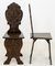 Italian Hand-Carved Lime Wood Hall Chairs, 1890s, Set of 2, Image 5