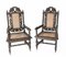 Gothic Carved Oak Armchairs, 1880s, Set of 2, Image 1
