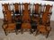 Elizabethan Oak Tudor Dining Chairs, England, Set of 8 2