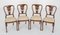 Antique Victorian Inlaid Dining Chairs, 1880s, Set of 4 1