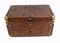 Vintage English Leather Steamer Trunk 10