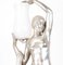French Art Deco Table Lamp with Figurine 12