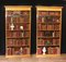 Regency Sheraton Satinwood Open Bookcases, Set of 2 2