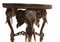 Tavolino antico intagliato con gambe di elefante, fine XIX secolo, Immagine 4