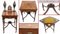 Mesa de juegos eduardiana antigua con incrustaciones, años 10, Imagen 3