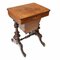 Antique Victorian Burr Walnut Sewing Table, 1860s 3