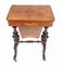 Antique Victorian Burr Walnut Sewing Table, 1860s 4