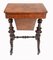 Antique Victorian Burr Walnut Sewing Table, 1860s, Image 9