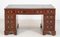 Antique Chippendale Serpentine Pedestal Desk, 1880s, Image 1