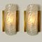 Wave Glass & Brass Wall Light from Glashütte Limburg, 1960s 7