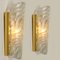 Wave Glass & Brass Wall Light from Glashütte Limburg, 1960s 4