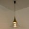 Lámpara colgante en forma de cono de latón y vidrio transparente de Limburg, Imagen 9