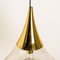 Cone Shape Brass & Clear Glass Pendant Light from Limburg 4