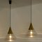 Cone Shape Brass & Clear Glass Pendant Light from Limburg 11