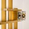 Large Geometric Sculptural Brass Wall Sconce from Sciolari, 1970s 4