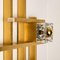 Large Geometric Sculptural Brass Wall Sconce from Sciolari, 1970s, Image 4