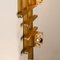 Large Geometric Sculptural Brass Wall Sconce from Sciolari, 1970s 9