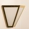 Lampada da parete a forma di piramide in vetro bianco e ottone di Limburg, anni '70, Immagine 6