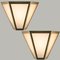 White Glass & Brass Pyramid Wall Light from Limburg, 1970s, Image 2