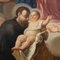Madonna mit Kind, Engeln und Heiligen, 18. Jh., Öl auf Leinwand, Gerahmt 5