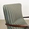 Armchairs in Beech & Fabric, Italy, 1950s, Set of 2 3