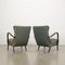 Armchairs in Beech & Fabric, Italy, 1950s, Set of 2 8