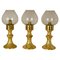 Scandinavian Brass Lantern Candleholders, Set of 3 1