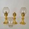Scandinavian Brass Lantern Candleholders, Set of 3 3