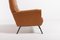 Italian Modern Architectural Lounge Armchair, 1950s 10