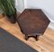 Antique Italian Hexagonal Walnut Side Table or Stool 5
