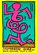 Montreux Jazz Festival (Yellow) Poster by Keith Haring 1