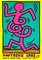 Montreux Jazz Festival (Yellow) Poster von Keith Haring 1