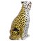 Italienische Leopard Figur aus glasierter Terrakotta, 1960er 1