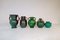 Collection of Green Art Deco Vases, Sweden, 1930s, Set of 5 5