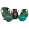 Collection of Green Art Deco Vases, Sweden, 1930s, Set of 5 1