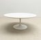 Mid-Century White Metal Tulip Feet Coffee Table by Knoll 2