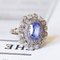 Ring in Platinum and 18k White Gold with Tanzanite and Diamonds 2