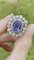 Ring in Platinum and 18k White Gold with Tanzanite and Diamonds 12