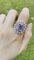 Ring in Platinum and 18k White Gold with Tanzanite and Diamonds 10