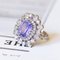 Ring in Platinum and 18k White Gold with Tanzanite and Diamonds 3