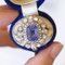 Ring in Platinum and 18k White Gold with Tanzanite and Diamonds 6